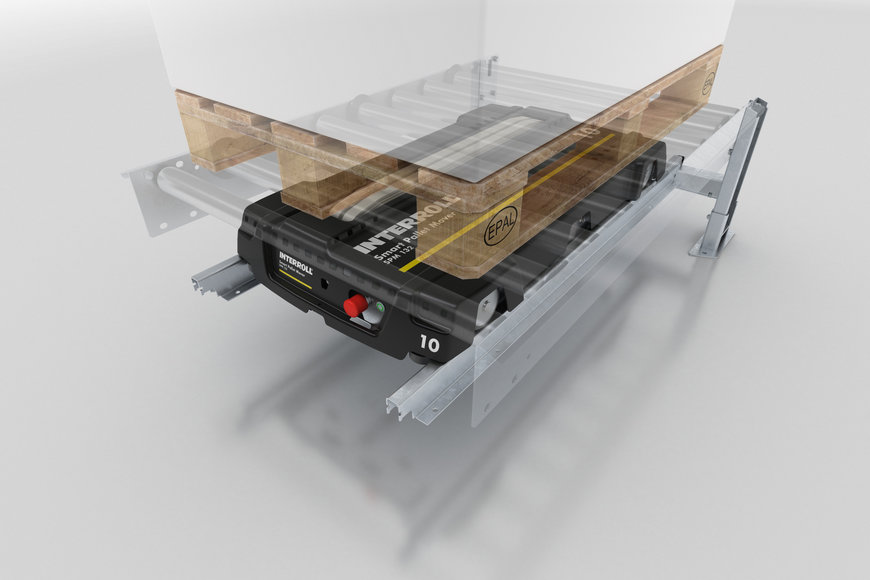 Novo Transportador de Paletes Inteligente da Interroll aumenta o desempenho na logística de produção